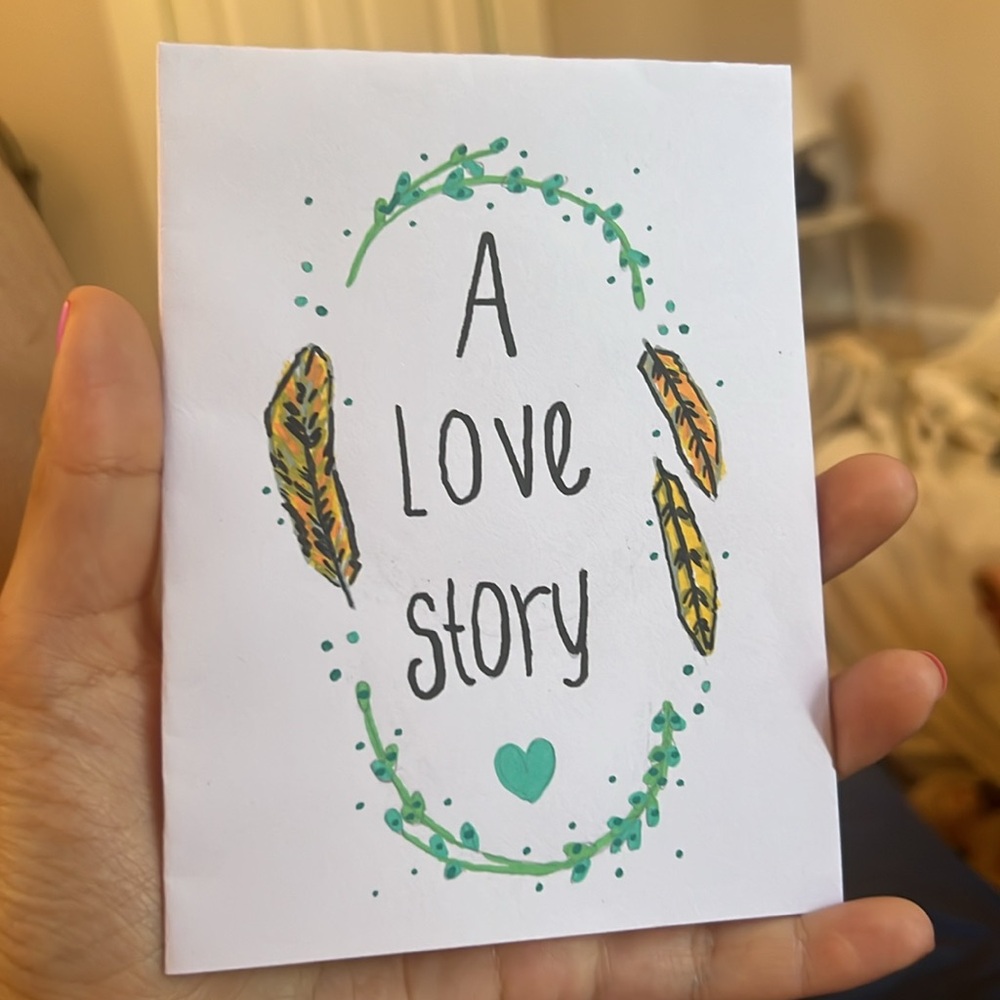 Handmade 'A Love Story' Greeting Card